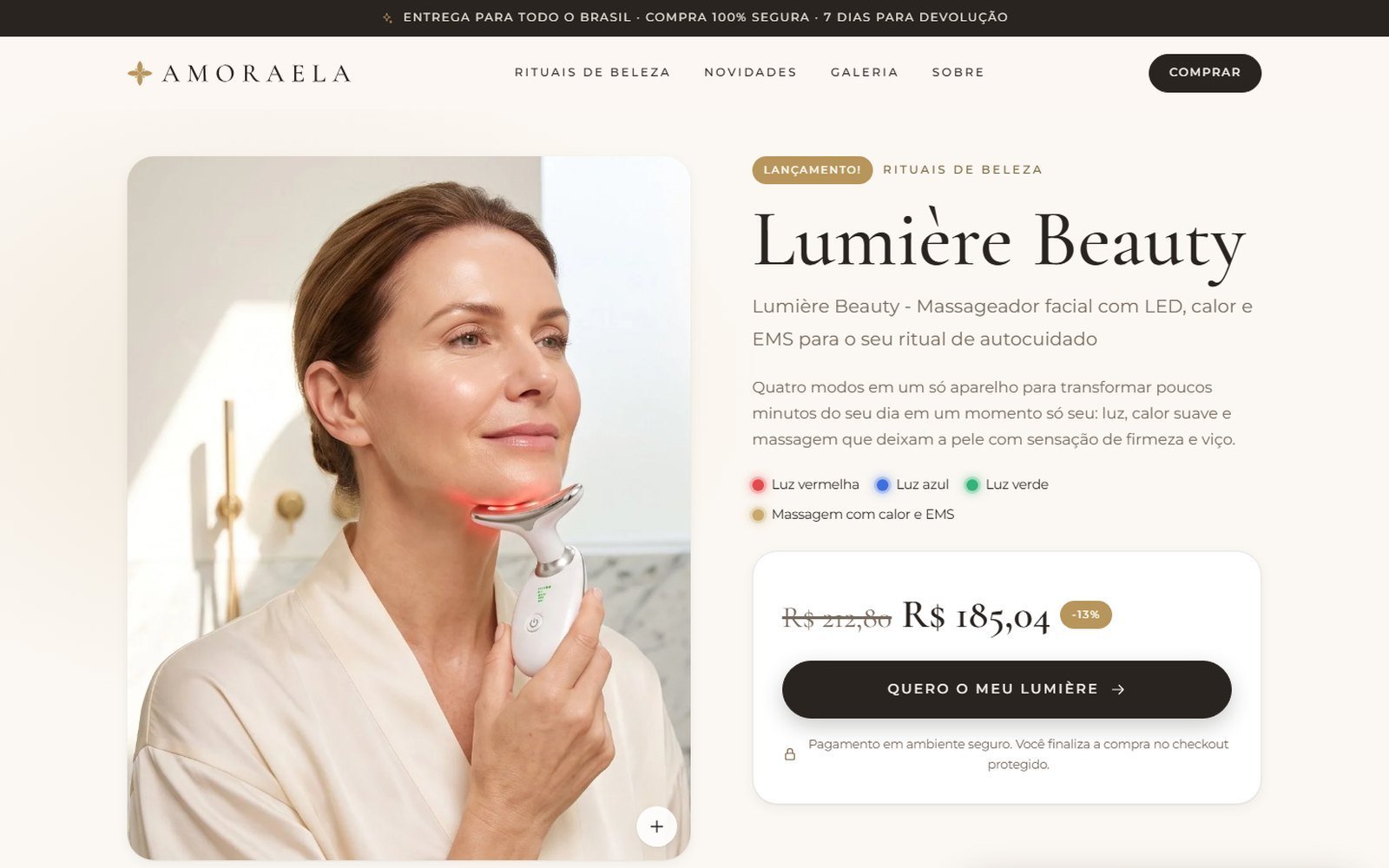 Cada produto vira um *ritual*
