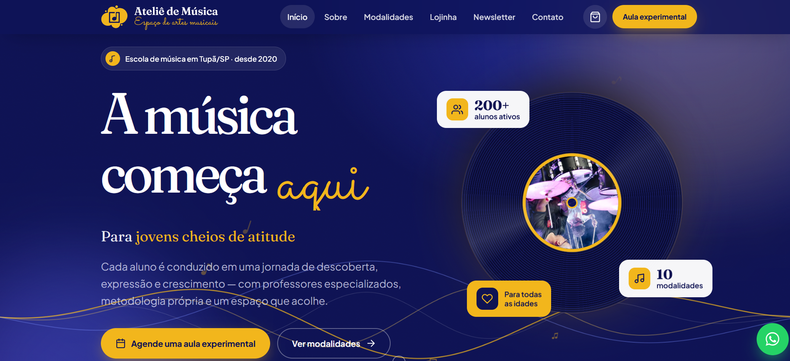 Site novo com *painel próprio* totalmente adaptado a necessidade da Escola!